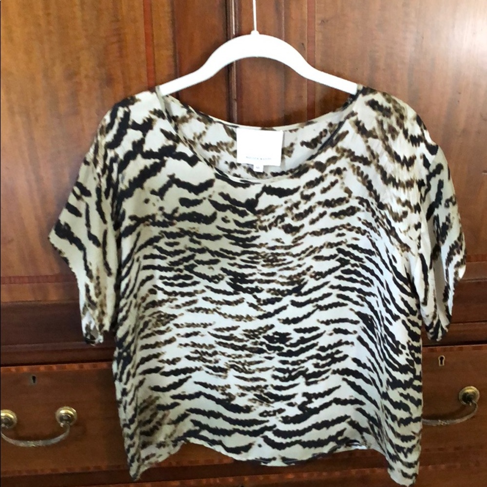 Leopard print silk shirt